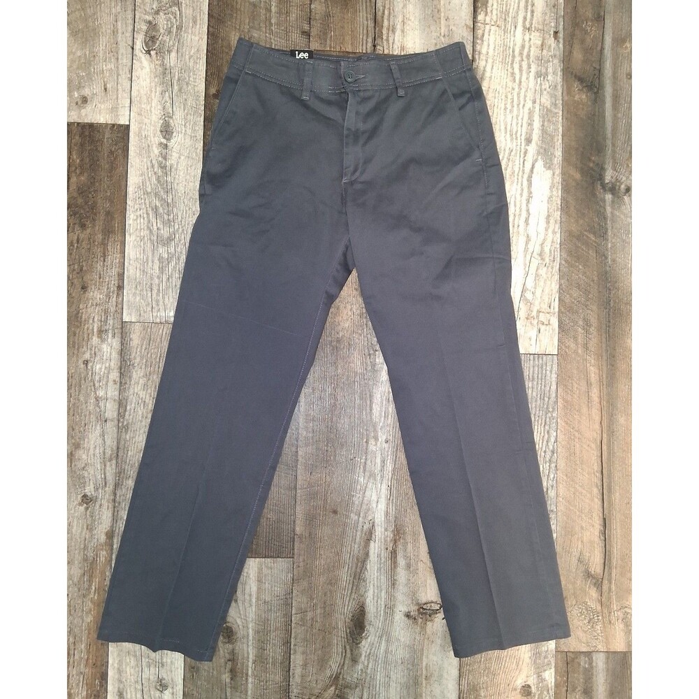 Men's Lee Extreme Comfort MVP Straight Leg Dark Gray Work Pant, 30 x 30